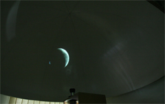 Luna - proiectie cu Stellarium pe cupola
